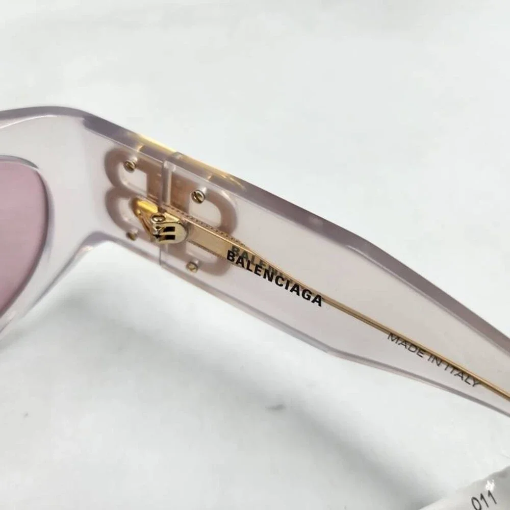 Balenciaga Asian Fit Sunglasses Women's 55 Transparent White - Picture 9 of 15